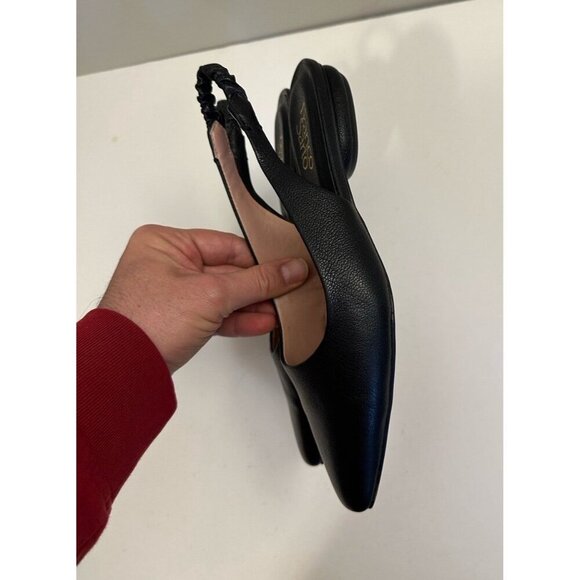 Franco Sarto Briella Flat in Black Leather PointySlingback Shoes Size 8.0 - Picture 5 of 12